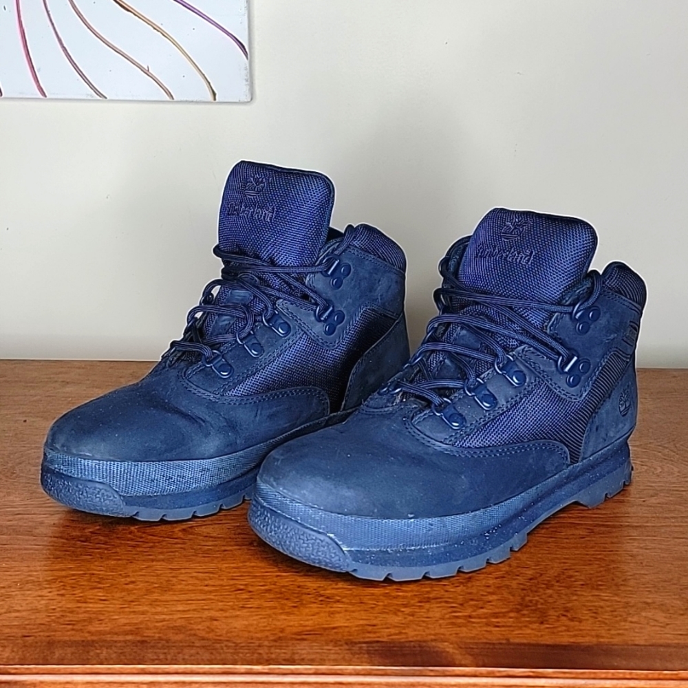 Timberland Euro Hiker Boots Size 7 Navy Blue